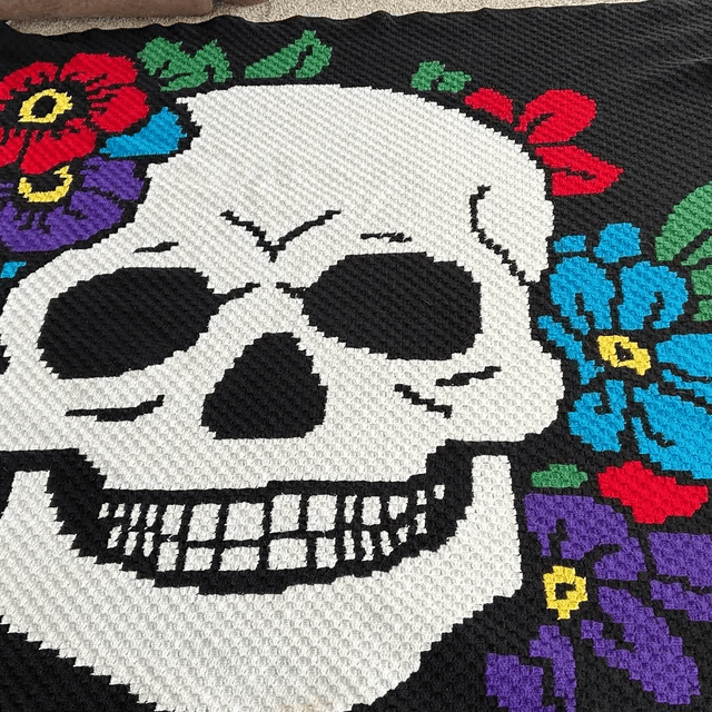 Skull & Flowers pattern